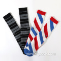 Super elastic jacquard tube compression socks with stripes